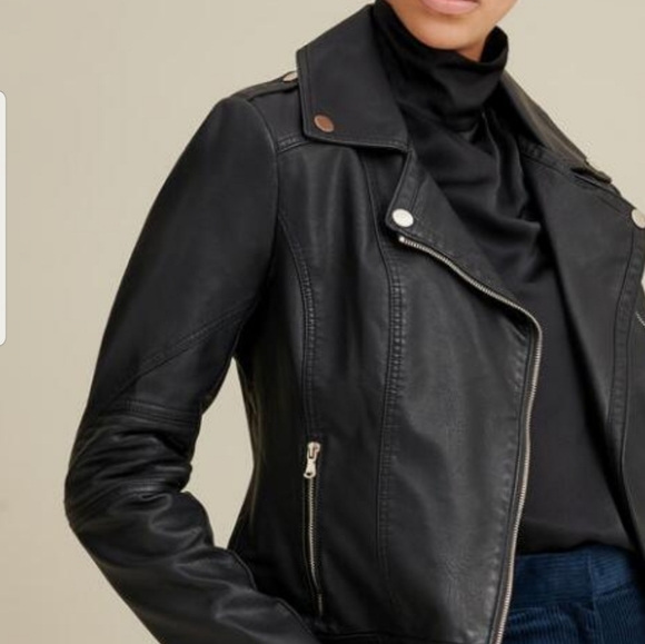 FIRM 🚫 LOWBALLING  BLACK GUESS MOTO JACKET - Picture 3 of 8